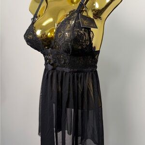 NWT Valentines Bras N Things “Nicolette” Baby Doll Soft Cup top size 8